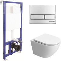 Комплект унитаза BelBagno Uno-Tor BB5177CH-TOR/SC с инсталляцией Berges Novum L3 040213