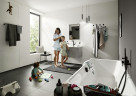 Полотенцедержатель Hansgrohe AddStoris 41743340 двойной Шлифованный черный хром