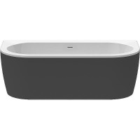 Акриловая ванна Cezares Slim 180x79 SLIM WALL-180-80-60-NERO-SET