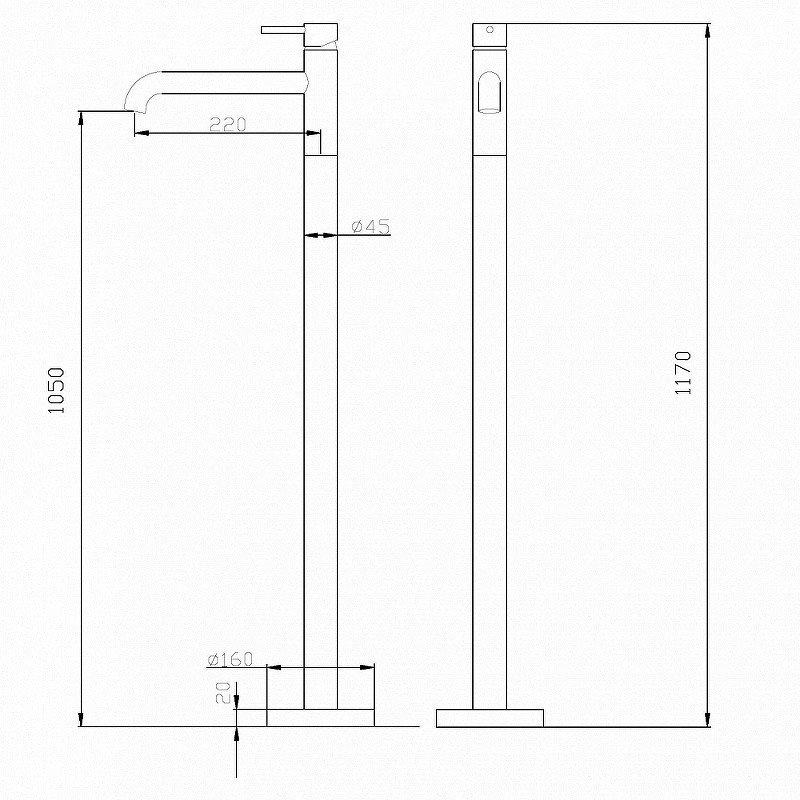 Смеситель для раковины Abber Wasser Kreis AF8140