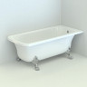 Ванна из искусственного камня Migliore Olivia Ang 174х80 27005 ножки Leone Standart Хром