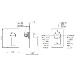 Смеситель для душа Remer Energy EY30L