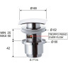 донный клапан Remer 905SCC2114 click-clack Хром