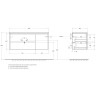 Тумба под раковину BelBagno Kraft 120 L KRAFT-1200-2C-1A-SO-CG-L подвесная