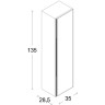Шкаф пенал Boheme Armadi Art Quatro 35 791-CM-MG подвесной