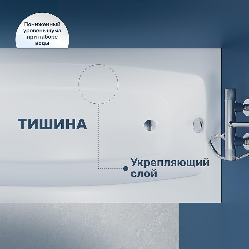 Акриловая ванна Vincea 170х75 VBT-2S170-LG