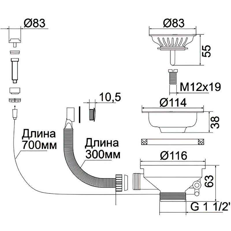 слив-перелив Migliore Complementi 22085