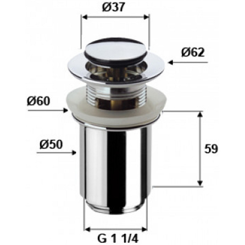 донный клапан Remer 906CC114 Хром