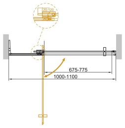 Душевая дверь Cezares Slider 110 SLIDER-B-1-100/110-BR-BORO