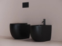 Унитаз Ceramicanova Metropol Rimless CN4004MB приставной Черный матовый с сиденьем Микролифт