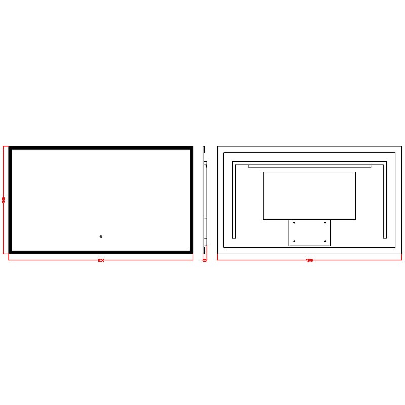 Зеркало Boheme Modern 120x70 544-120 с подсветкой