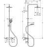 Душевая система Hansgrohe Vernis Blend Showerpipe 26276670 с термостатом Черная матовая