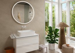 Смеситель для раковины Hansgrohe Tecturis S 73351700 белый матовый