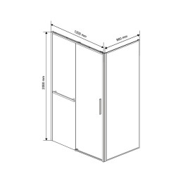 Душевой уголок Vincea Slim Soft 120x90 VSR-1SS9012CLG