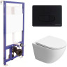 Комплект унитаза BelBagno Uno-Tor BB5177CH-TOR/SC с инсталляцией Berges Novum D5 040235