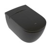 Унитаз биде Villeroy&Boch ViClean V0E100R7 подвесной цвет Pure Black CeramicPlus с сиденьем Микролифт