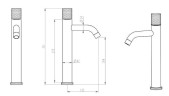 Смеситель для раковины Boheme Stick 122-SGM-MR-B