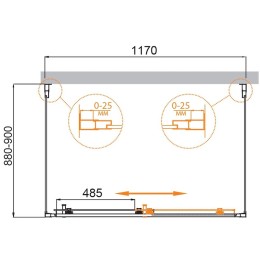 Душевой уголок Cezares Molveno 120x90 MOLVENO-AH-12-120/90-C-Cr-IV
