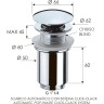донный клапан Remer 904CC114 click-clack Хром