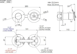 Смеситель для душа Remer Chrono CH92ZPBG цвет Золото брашированное