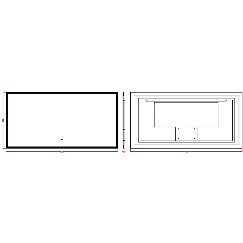 Зеркало Boheme Modern 140x70 544-140 с подсветкой