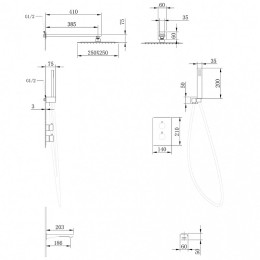 Душевая система Abber Insel AF8050B с термостатом