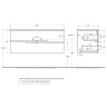 Тумба под раковину Cezares Duet-N 120 L DUET-N-1200-2C-SO-BL-L подвесная