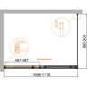 Душевой уголок Cezares Duet Soft-М 110x90 DUET SOFT-M-AH-1-110/90-C-Cr