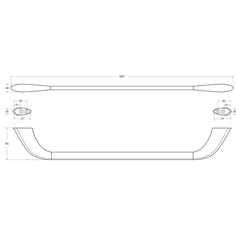 Полотенцедержатель Cezares Liner LINER-TH-60-01
