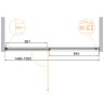 Душевая дверь Cezares Urban 150 URBAN-B-12-150-C-NERO