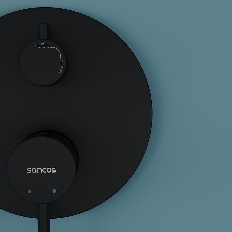 Душевая система Sancos Select SC3003MB Черная матовая