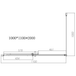 Душевой уголок Vincea Dice 110x100 VSR-4D1011CL