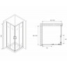 Душевой уголок Abber Schwarzer Diamant 100x100 AG021005 профиль Хром стекло прозрачное