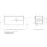 Тумба под раковину BelBagno Kraft 120 R KRAFT-1200-2C-1A-SO-RGB-R подвесная