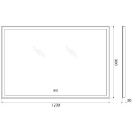 Зеркало BelBagno SPC-GRT-1200-800-LED-TCH-PHONE с подсветкой