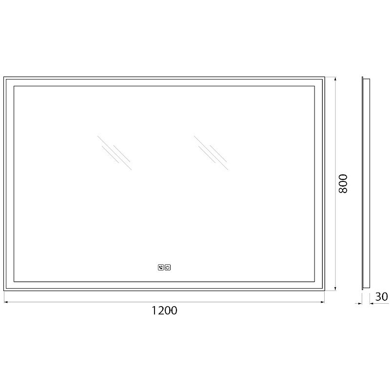 Зеркало BelBagno SPC-GRT-1200-800-LED-TCH-PHONE с подсветкой