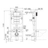 Комплект унитаза с инсталляцией Ceramicanova Balearica CN6000_1001W_1000 с сиденьем Микролифт и Белой клавишей смыва