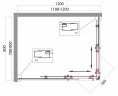 Душевой уголок BelBagno Uno 120х80 UNO-195-AH-2-120/80-P-Cr