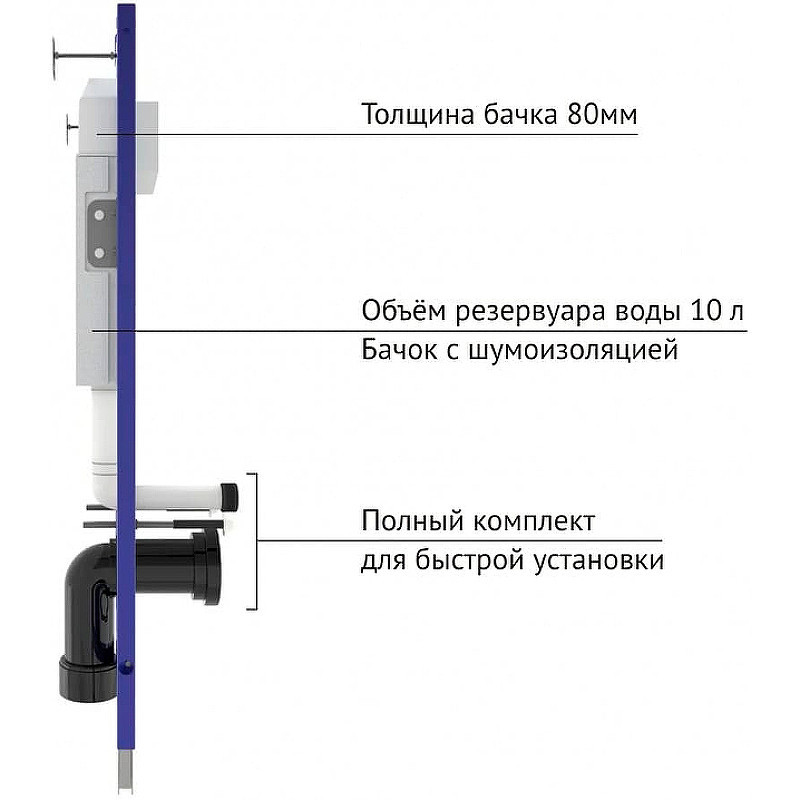 Комплект унитаза Ceramicanova Uno Rimless CN11001 с инсталляцией Berges Novum L3 040213 с сиденьем Микролифт и клавишей смыва Хром