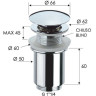 донный клапан Remer 904CC114DO click-clack Золото глянцевое