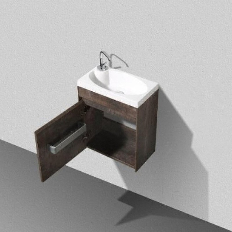 Тумба под раковину BelBagno Pietra Mini 46 PIETRA MINI-460-1A-SO-PT-L подвесная