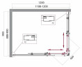 Душевой уголок BelBagno Uno 120х90 UNO-195-AH-2-120/90-P-Cr