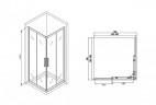 Душевой уголок Abber Schwarzer Diamant 90х90 AG02090BH профиль Черный стекло прозрачное