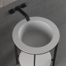 Консоль с раковиной Abber Bequem 50 AC2130 цвет Белый