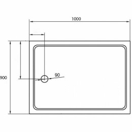 Акриловый поддон для душа Cezares Tray A 100x90 TRAY-A-AH-100/90-15-W