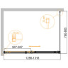 Душевой уголок Cezares Duet Soft-М 130x80 DUET SOFT-M-AH-1-130/80-C-Cr