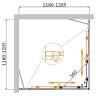 Душевой уголок Cezares Molveno 120x120 MOLVENO-A-22-100+20-C-BORO-IV