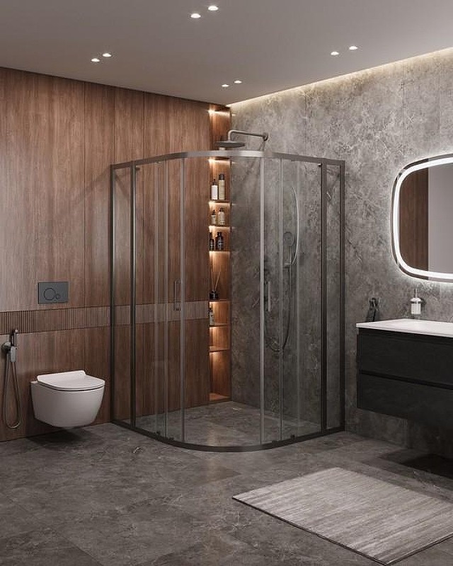 Душевой уголок Cezares Molveno 120x110 MOLVENO-RH-22-120/110-C-GM-IV