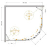 Душевой уголок Cezares Molveno 120x110 MOLVENO-RH-22-120/110-C-GM-IV