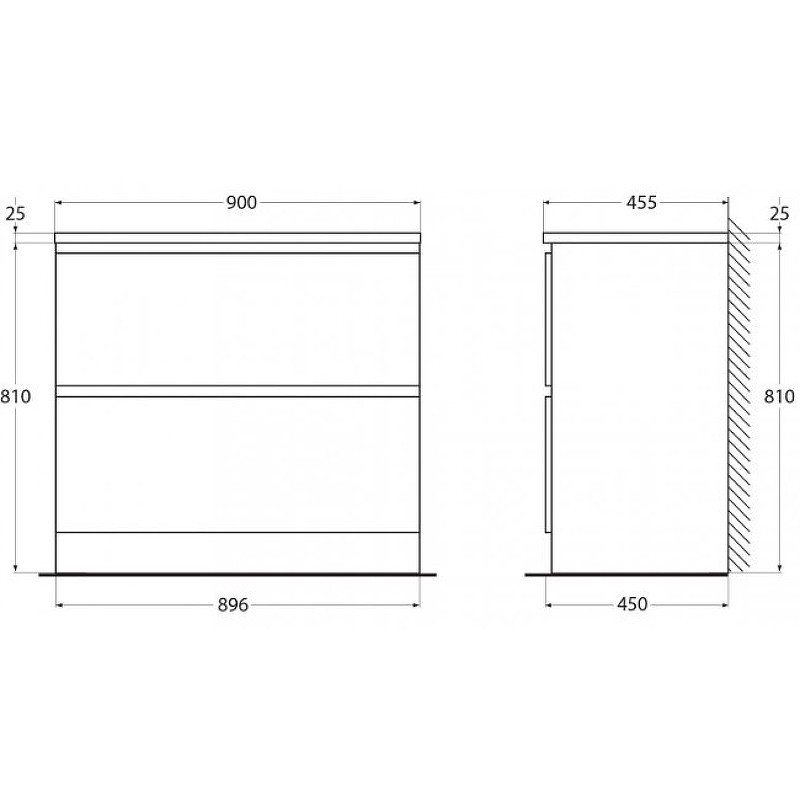Тумба под раковину BelBagno Albano 90 ALBANO-900-2C-PIA-RR